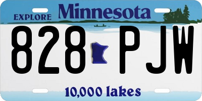 MN license plate 828PJW