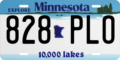 MN license plate 828PLO