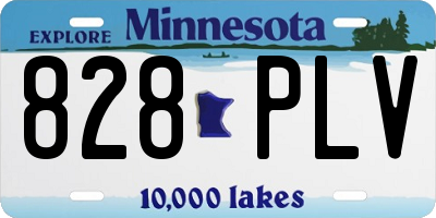 MN license plate 828PLV