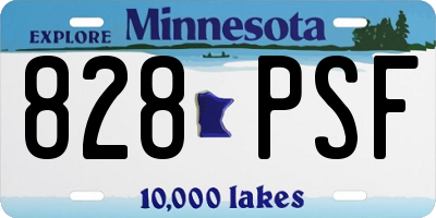 MN license plate 828PSF