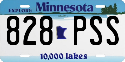MN license plate 828PSS