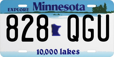 MN license plate 828QGU