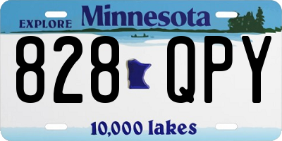 MN license plate 828QPY