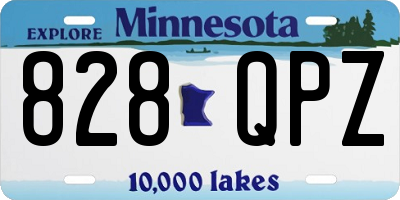 MN license plate 828QPZ