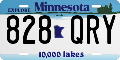 MN license plate 828QRY