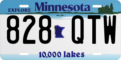 MN license plate 828QTW