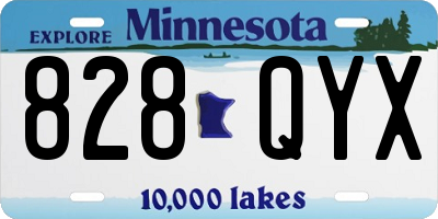 MN license plate 828QYX