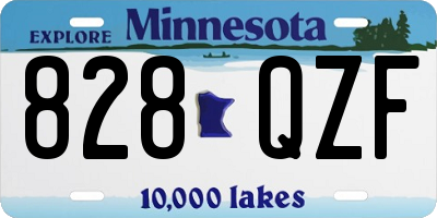 MN license plate 828QZF