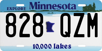 MN license plate 828QZM