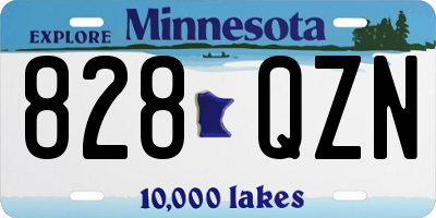MN license plate 828QZN