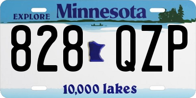 MN license plate 828QZP