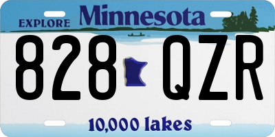 MN license plate 828QZR
