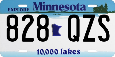 MN license plate 828QZS