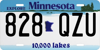 MN license plate 828QZU