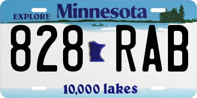 MN license plate 828RAB