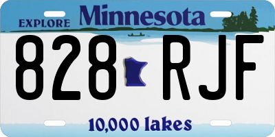 MN license plate 828RJF