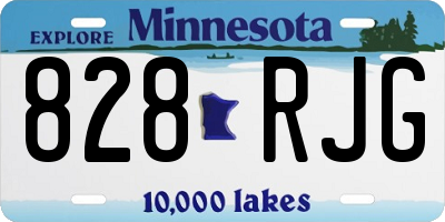 MN license plate 828RJG