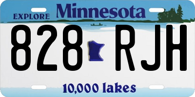 MN license plate 828RJH