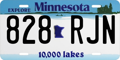MN license plate 828RJN
