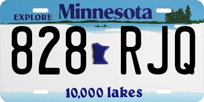 MN license plate 828RJQ