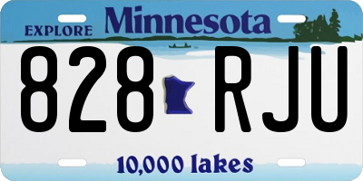 MN license plate 828RJU
