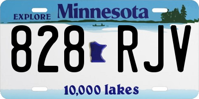 MN license plate 828RJV