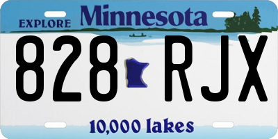 MN license plate 828RJX