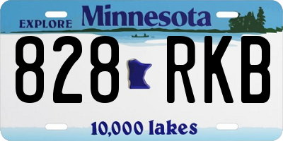 MN license plate 828RKB