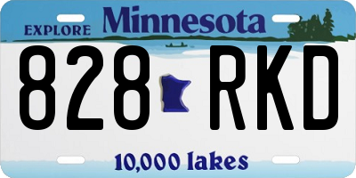 MN license plate 828RKD
