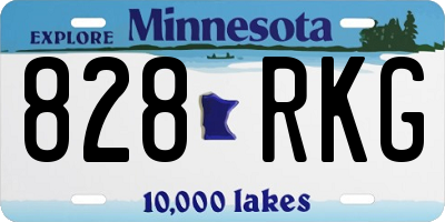 MN license plate 828RKG