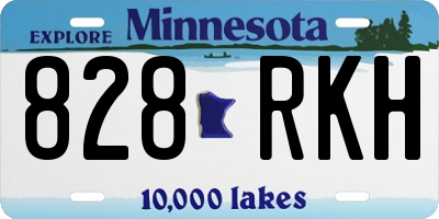 MN license plate 828RKH