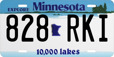 MN license plate 828RKI