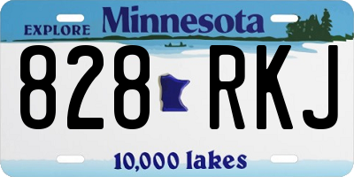 MN license plate 828RKJ