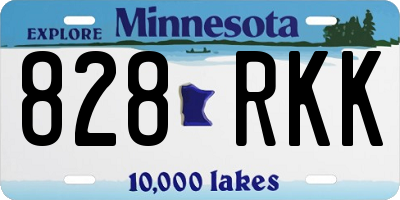 MN license plate 828RKK