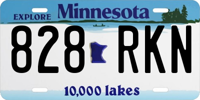 MN license plate 828RKN