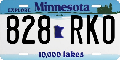 MN license plate 828RKO