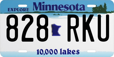 MN license plate 828RKU