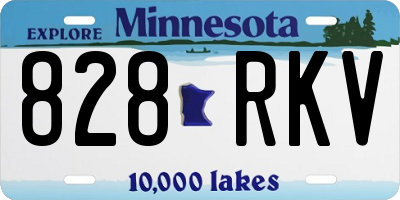 MN license plate 828RKV