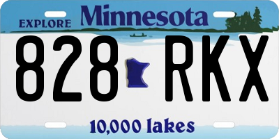 MN license plate 828RKX