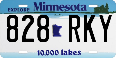 MN license plate 828RKY