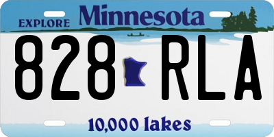 MN license plate 828RLA