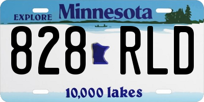 MN license plate 828RLD