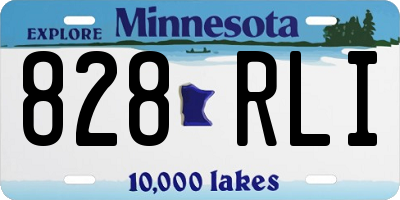 MN license plate 828RLI