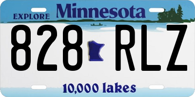 MN license plate 828RLZ