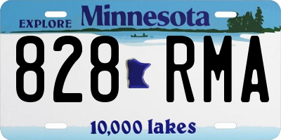 MN license plate 828RMA