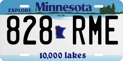MN license plate 828RME
