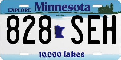 MN license plate 828SEH