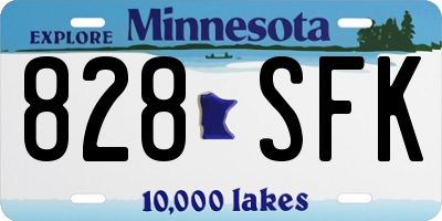 MN license plate 828SFK