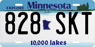 MN license plate 828SKT