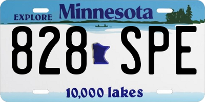 MN license plate 828SPE